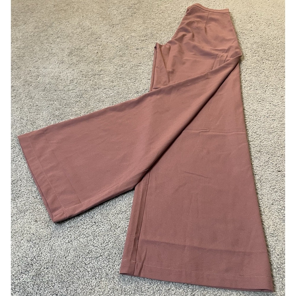 Veiled NY Pleated Front Palazzo Pants Women's XS Mauve Wide Leg Modern Classic